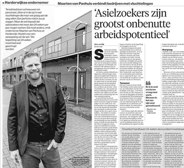 Persbericht in de Stentor
